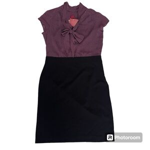 NWT 212 Collection size 10 women’s cap sleeve tie dress purple & black